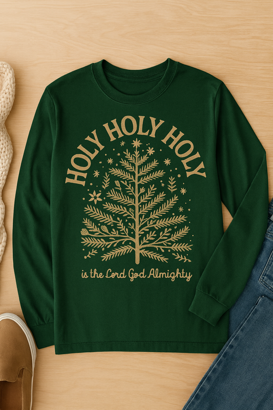 Holy Holy Holy Christian Christmas Long Sleeve