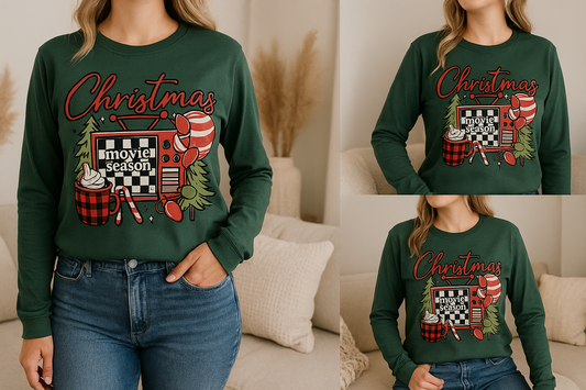 Christmas Movie Season Long Sleeve Shirt